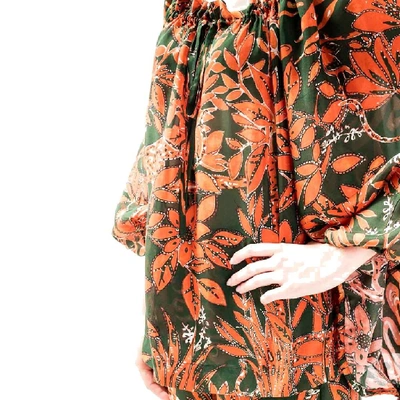 Shop L'autre Chose Women's Green Silk Blouse