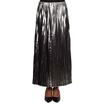 Shop Versace Silver Polyester Skirt