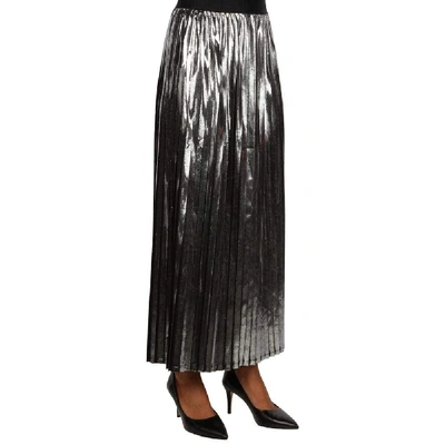 Shop Versace Silver Polyester Skirt