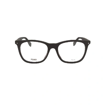 Shop Fendi Black Acetate Glasses