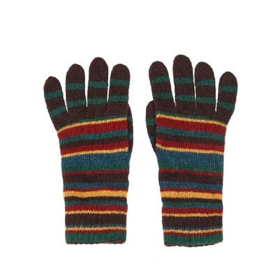 Shop Paul Smith Multicolor Wool Gloves