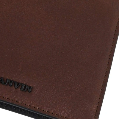 Shop Lanvin Brown Leather Wallet