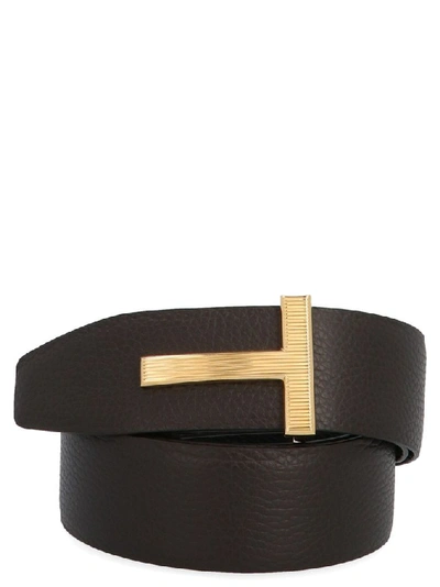 Shop Tom Ford Men's Brown Leather Belt