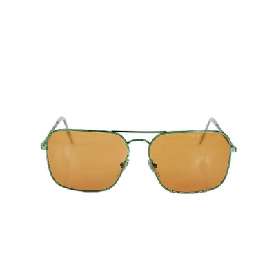 Shop Gosha Rubchinskiy Orange Metal Sunglasses