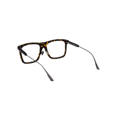 Shop Dior O1epzyell Brown Acetate Glasses