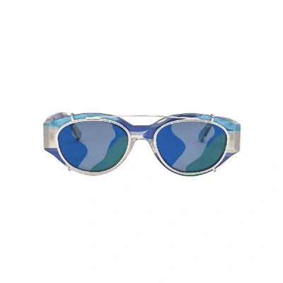 Shop Super By Retrofuture Men's Blue Acetate Sunglasses