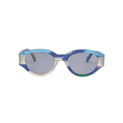 Shop Super By Retrofuture Men's Blue Acetate Sunglasses