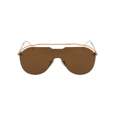 Shop Fendi Men's Brown Metal Sunglasses