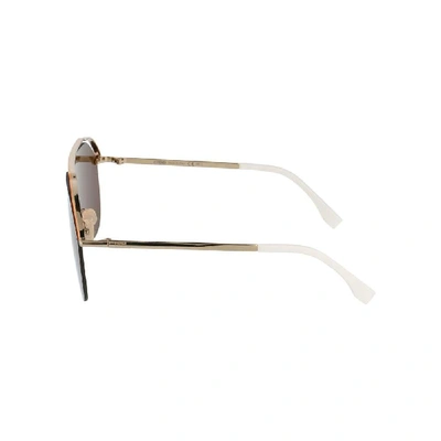 Shop Fendi Men's Brown Metal Sunglasses
