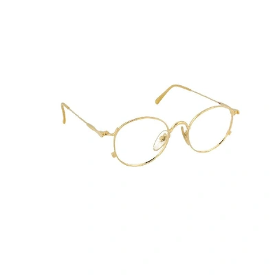 Shop Jean Paul Gaultier Men's Gold Metal Glasses