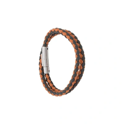Shop Tod's Men's Orange Leather Bracelet
