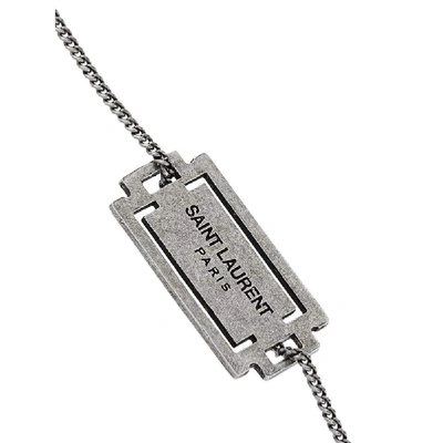 Shop Saint Laurent Silver Metal Bracelet