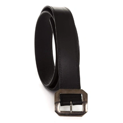 Shop Saint Laurent Black Leather Belt