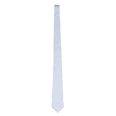 Shop Fendi Light Blue Silk Tie