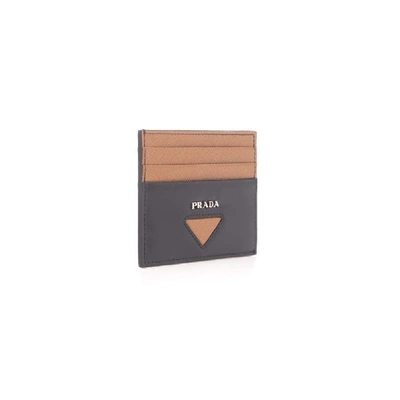 Shop Prada Brown Leather Card Holder