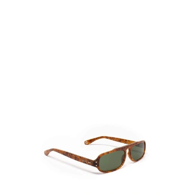 Shop Gucci Brown Acetate Sunglasses