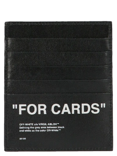 Shop Off-white Silver Leather Card Holder