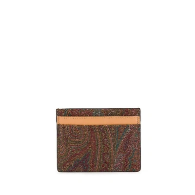 Shop Etro Men's Multicolor Leather Card Holder