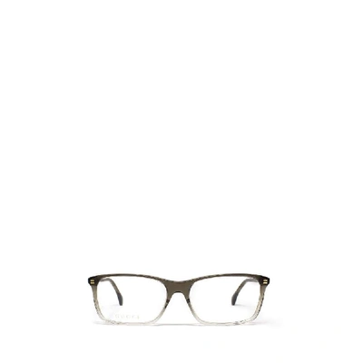 Shop Gucci Men's Grey Acetate Glasses