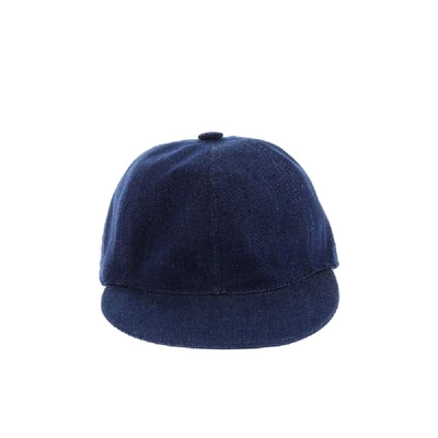 Shop Borsalino Blue Cotton Hat