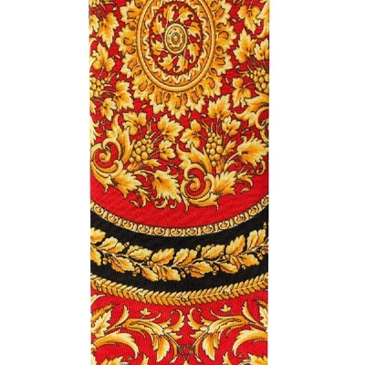 Shop Versace Red Silk Tie