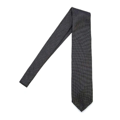 Shop Salvatore Piccolo Men's Grey Cotton Tie