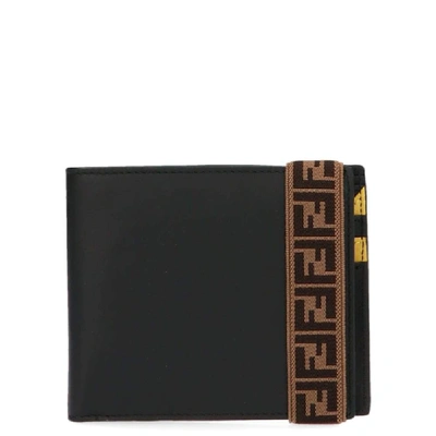 Shop Fendi Black Leather Wallet