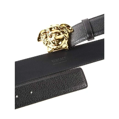 Shop Versace Men's Black Leather Belt