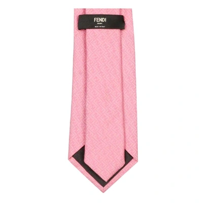 Shop Fendi Pink Silk Tie