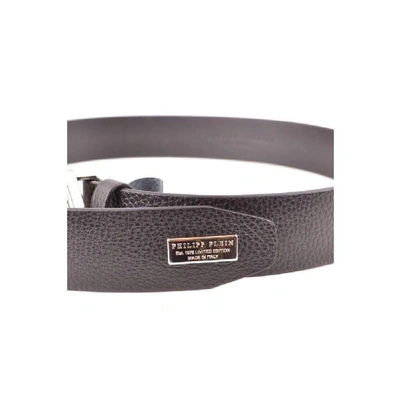 Shop Philipp Plein Men's Black Leather Belt