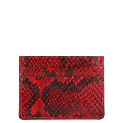 Shop Giuseppe Zanotti Red Leather Card Holder