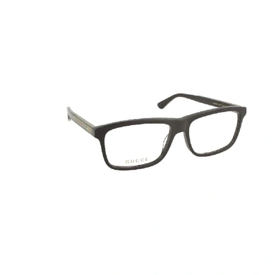 Shop Gucci Black Acetate Glasses