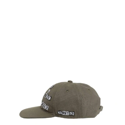 Shop Valentino Green Cotton Hat