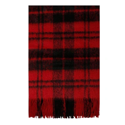 Shop Saint Laurent Red Wool Scarf