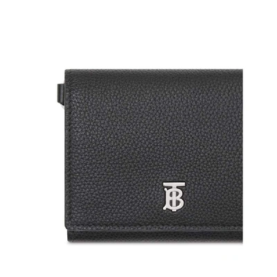 Shop Burberry Black Leather Wallet