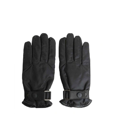 Shop Trussardi Men's Black Leather Gloves