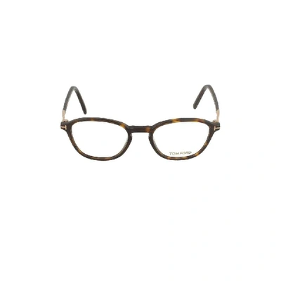 Shop Tom Ford Men's Brown Acetate Glasses