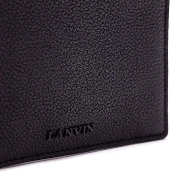 Shop Lanvin Men's Black Leather Wallet