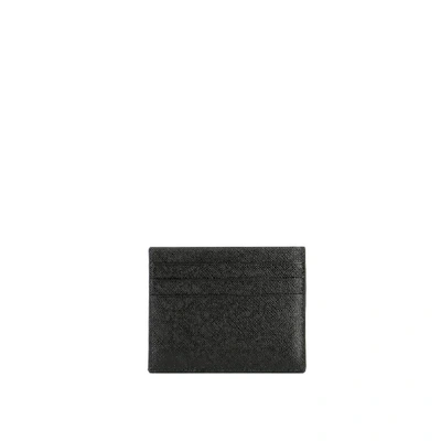 Shop Prada Black Leather Card Holder