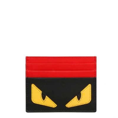 Shop Fendi Multicolor Leather Card Holder