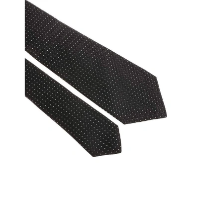 Shop Kiton Black Silk Tie