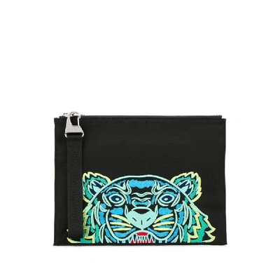 Shop Kenzo Black Canvas Pouch