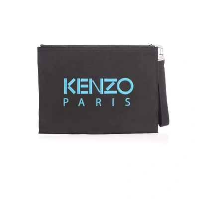 Shop Kenzo Black Canvas Pouch