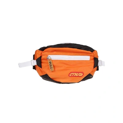 Shop Heron Preston Men's Orange Polyamide Travel Bag