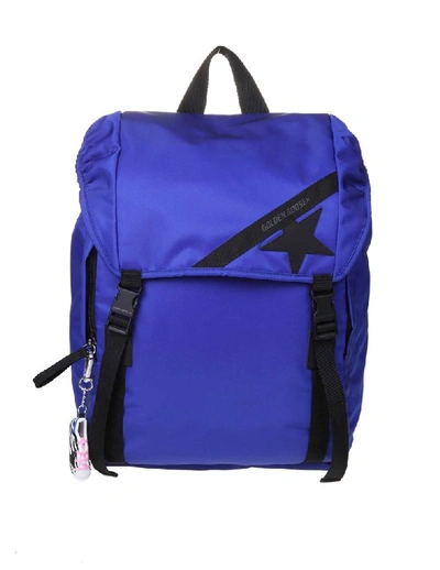 Shop Golden Goose Blue Polyamide Backpack