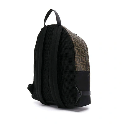 Shop Fendi Men's Black Synthetic Fibers Backpack