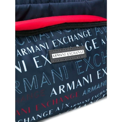 Shop Armani Exchange Blue Polyamide Belt Bag