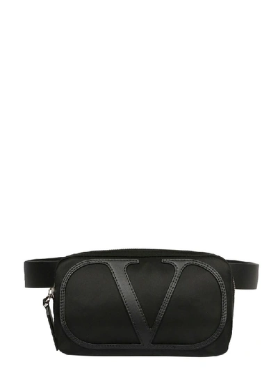 Shop Valentino Garavani Men's Black Nylon Belt Bag