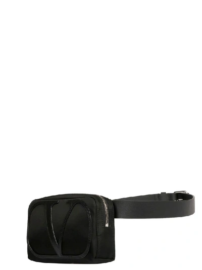 Shop Valentino Garavani Men's Black Nylon Belt Bag
