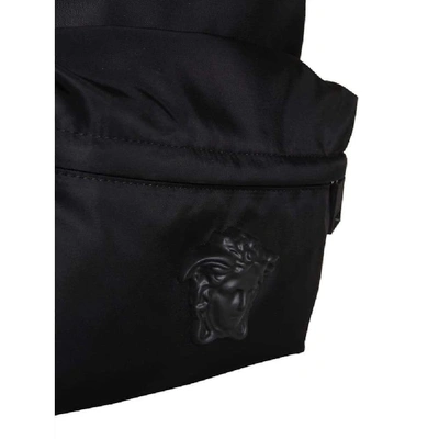 Shop Versace Men's Black Polyester Backpack